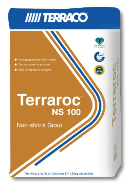 ปูนซ่อมคอนกรีต Terrarock NS 100 ซีเมนต์เกร้าท์ไม่หดตัว Non Shrink Grout