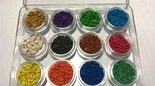 พื้นยาง EPDM สำหรับพื้นสนามเด็กเล่น พื้นฟิตเนส ลู่วิ่ง